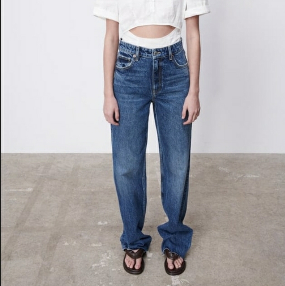 Zara wide leg full length jeans